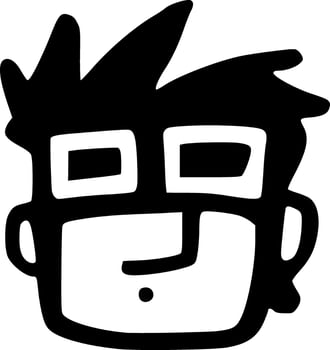 face man cartoon vector