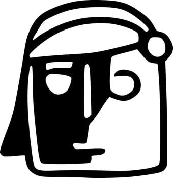 face man cartoon vector