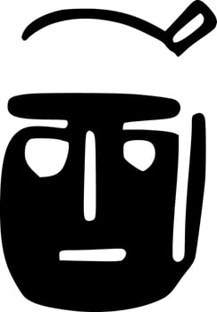 face man cartoon vector