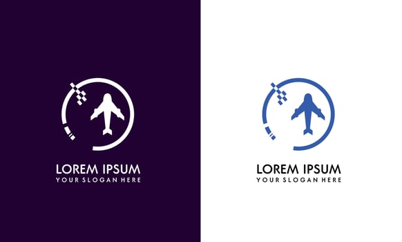 flight logo vector template. Flight vector template. Traveling logo. Vector template. Airplane icons. Flight logo icon design vector. Flight icon.