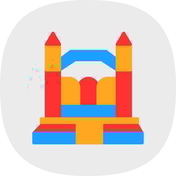 Bouncy Castle Vector Icon Design