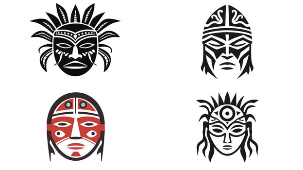 Awe-Inspiring African War Mask Unveiling the Powerful Traditions and Symbolism Behind This Ancient Artifact vector