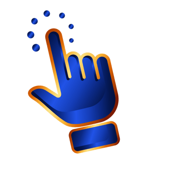 finger hand cursor icon for click symbol,transparent background png