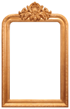 Ornate golden frame with copy space png