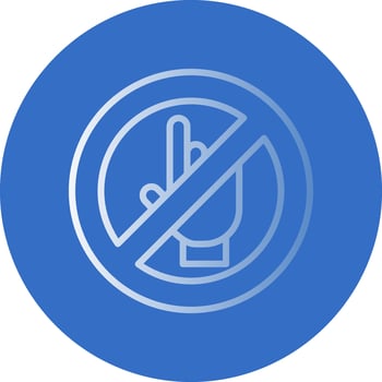 Do Not Touch Vector Icon Design