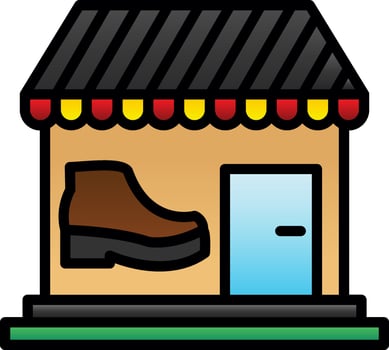 Shoe shop Vector Icon Design