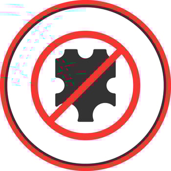 No leather Vector Icon Design