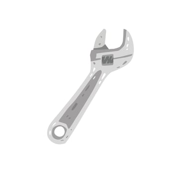 Wrench cartoon vector illustration