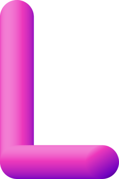 gradient alphabet 3D png