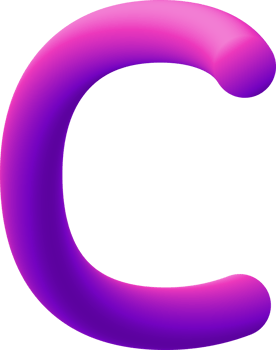 gradient alphabet 3D png