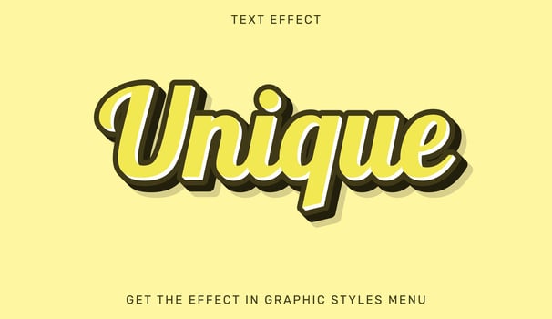 Unique editable text effect in 3d style. Text emblem for advertising, branding, business logo vector