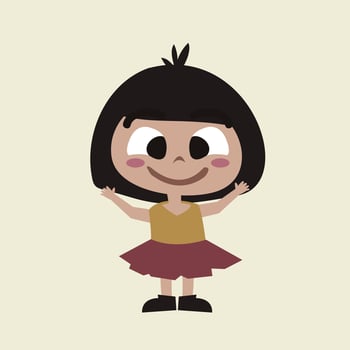 kids colored cartoon design vector