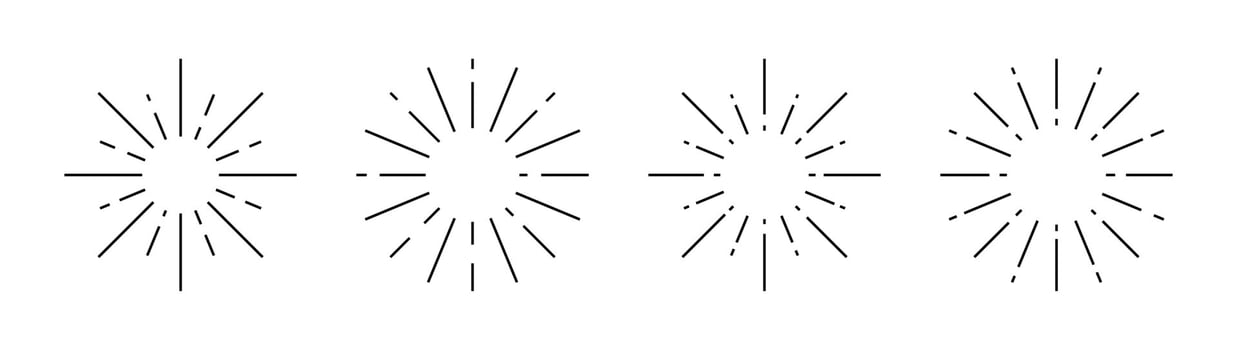 sun burst sunbeam sunray radial outline vector
