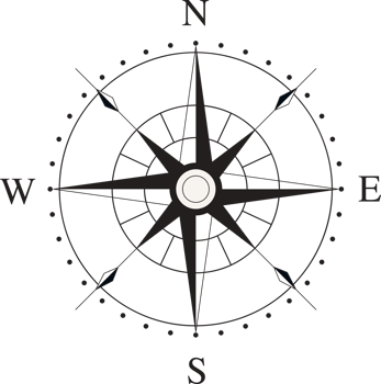 Compass Rose Icon classical flat design Template png