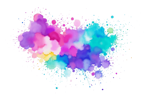 splash and stains watercolor png with isolated scarlet spot textures