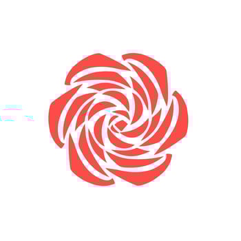 illustration vector graphic of tribal symbol of a rose flower with a circular pattern