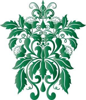 damask ornamental elements retro elegance symmetric shapes vector