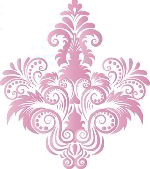 damask ornamental elements retro elegance symmetric shapes vector