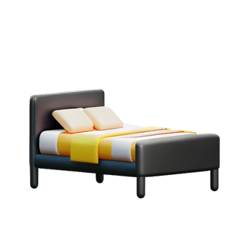 Bed isolated on white background png