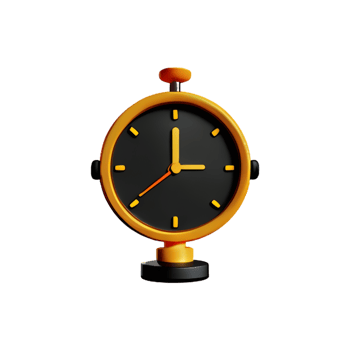The clock isolated on white png