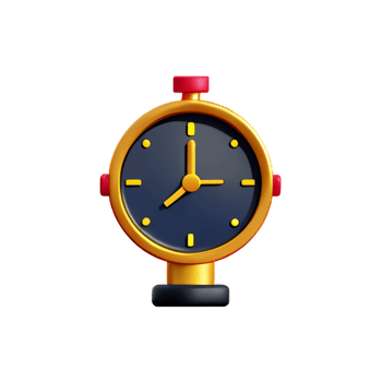 The clock isolated on white png