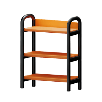 Modern shelf isolated on white background png