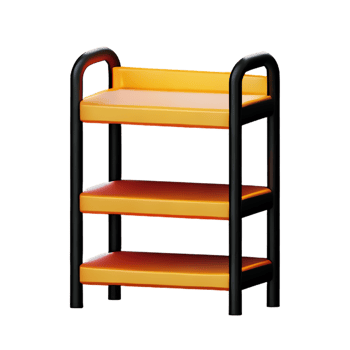 Modern shelf isolated on white background png