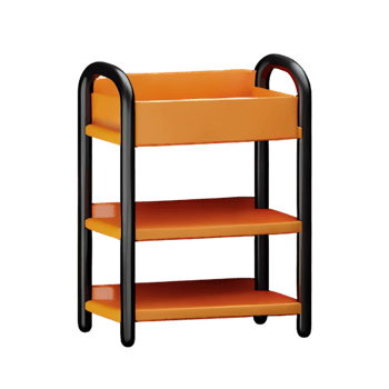Modern shelf isolated on white background png