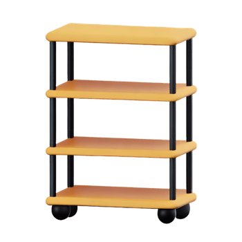 Modern shelf isolated on white background png