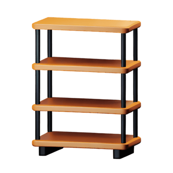 Modern shelf isolated on white background png