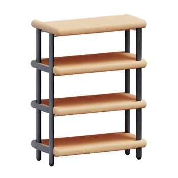 Modern shelf isolated on white background png