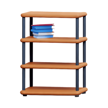 Modern shelf isolated on white background png