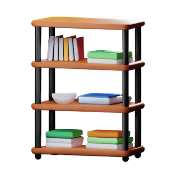 Modern shelf isolated on white background png