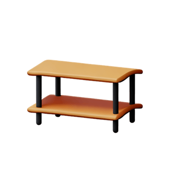 Modern shelf isolated on white background png