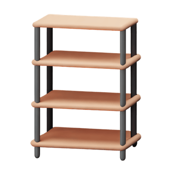 Modern shelf isolated on white background png