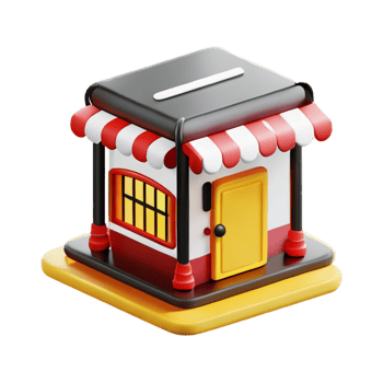 Store isolated with white background png