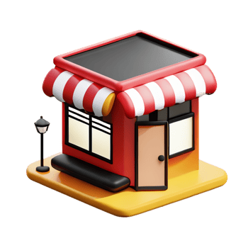 Store isolated with white background png