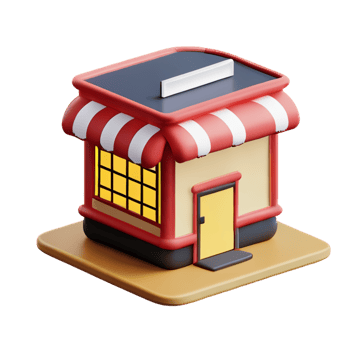 Store isolated with white background png