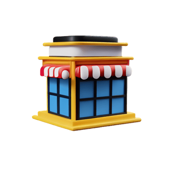 Store isolated with white background png