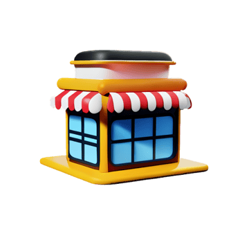 Store isolated with white background png