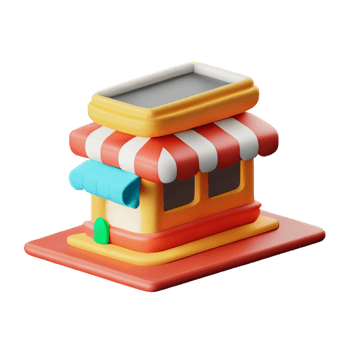 Store isolated with white background png