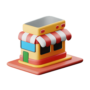 Store isolated with white background png