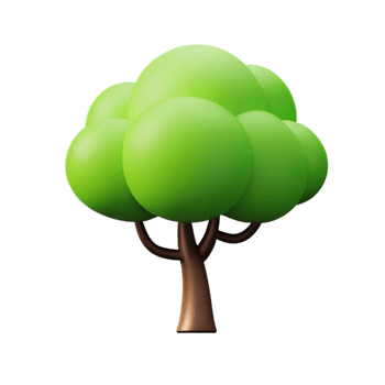 Illustration of a green tree png