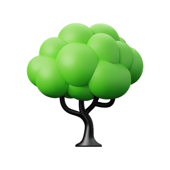 Illustration of a green tree png