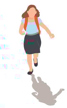 happy cute little boy running so fast vector