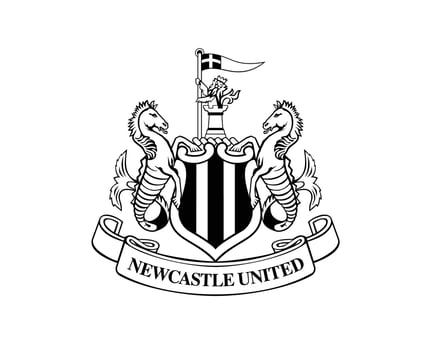 Newcastle United Club Logo Black And White Symbol Premier League Football Abstract Design Vector Illustration