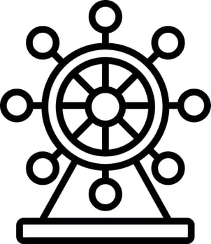Ferris Wheel  Vector Icon Design