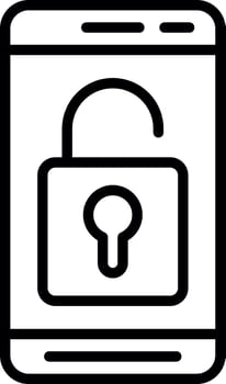 Mobile Unlock  Vector Icon Design