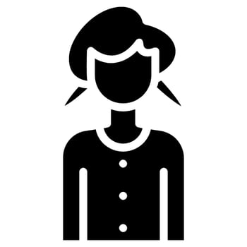 girl avatar vector glyph icon