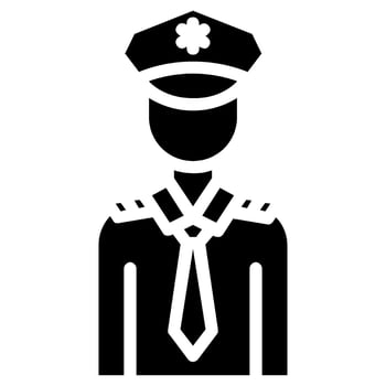 policeman avatar vector glyph icon